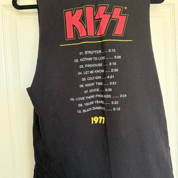 2017 Kiss Shirt Alive! Glam Metal Band Women's Tank Top Tee Medium - Picture 5 of 10